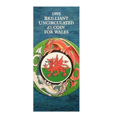 1995 BU £1 Coin – Welsh Dragon - Presentation Pack - Click Image to Close